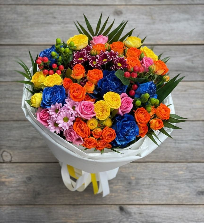 Букет цветов из: Розы и Хризантемы в Медвеженском