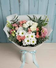 Букет цветов из:  Розы, Лизиантусы и Хризантемы #REPLACE_PRED# Медвеженском