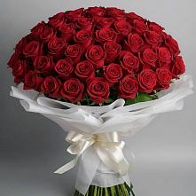 Букет 101 Красная роза Блэк Мэджик в Медвеженском