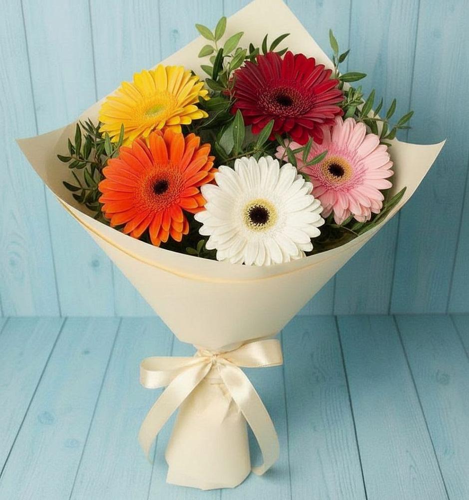 Букет цветов из: Герберы в Медвеженском