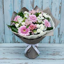 Букет цветов из:  Герберы, Альстромерии и Хризантемы в Медвеженском