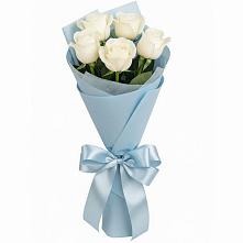 Букет 5 Белых роз Проуд в Медвеженском