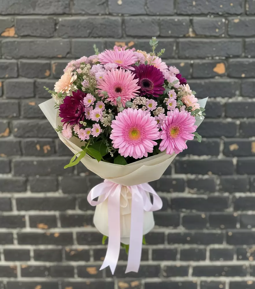 Букет цветов из: Герберы и Хризантемы в Медвеженском