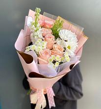Букет цветов из:  Хризантемы и Розы в Медвеженском