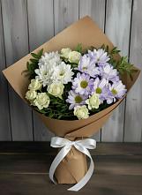 Букет цветов из:  Хризантемы и Розы в Медвеженском