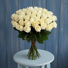 Букет 51 Белая роза Эдлесс Лав в Медвеженском
