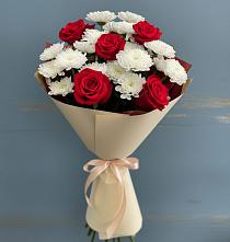 Букет цветов из:  Розы и Хризантемы в Медвеженском