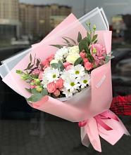Букет цветов из:  Розы, Лизиантусы и Хризантемы в Медвеженском