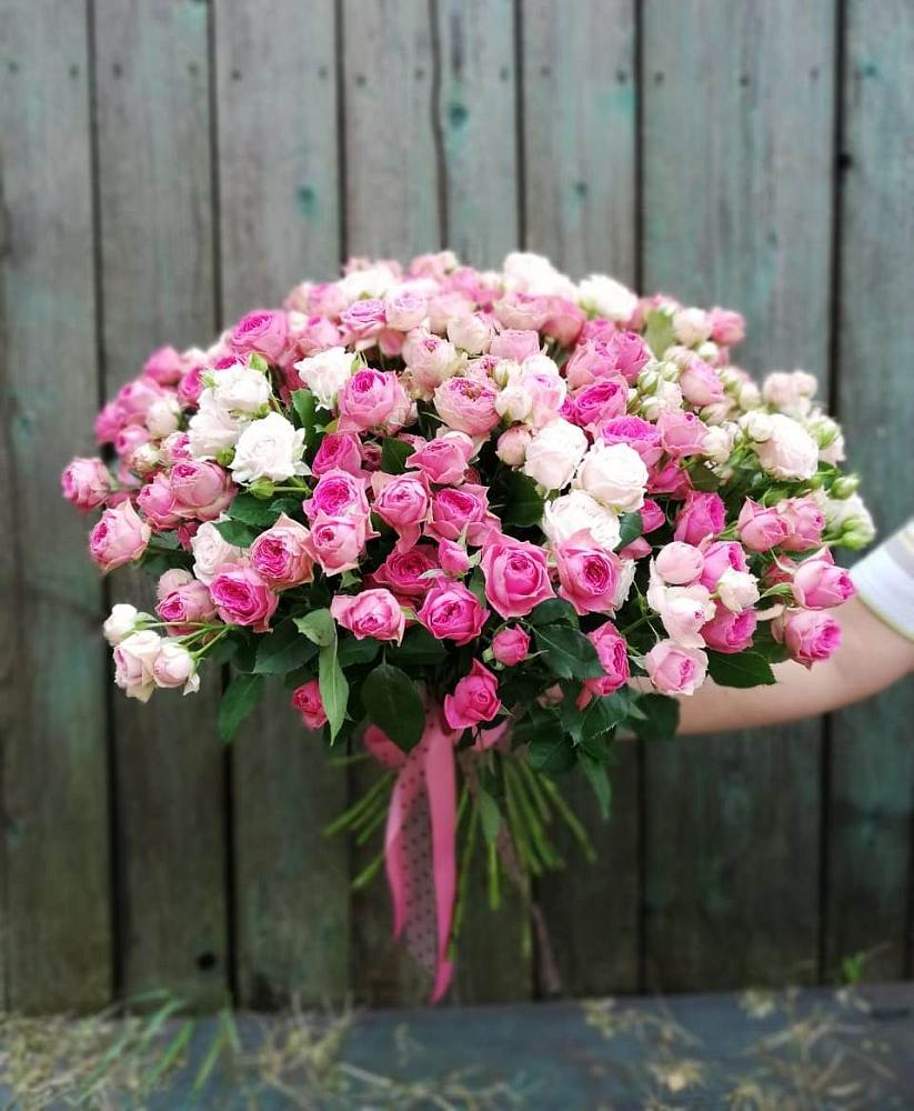 Букет Розовые кустовые розы Натали и Лав Лидия в Медвеженском