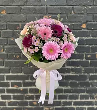 Букет цветов из:  Герберы и Хризантемы в Медвеженском