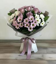 Букет цветов из:  Хризантемы и Розы в Медвеженском