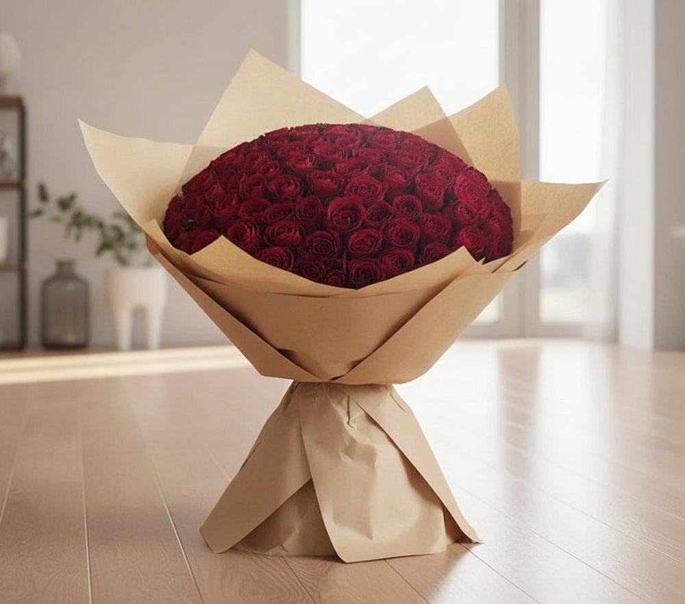 Букет 101 Красная роза в Медвеженском