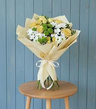 Букет цветов из:  Хризантемы и Розы в Медвеженском