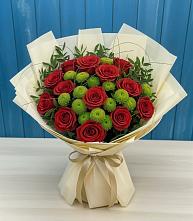 Букет цветов из:  Розы и Хризантемы в Медвеженском