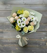 Букет цветов из:  Альстромерии, Розы и Хризантемы в Медвеженском