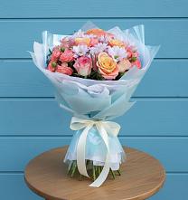Букет цветов из:  Хризантемы и Розы в Медвеженском