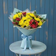Букет цветов из:  Альстромерии и Хризантемы в Медвеженском