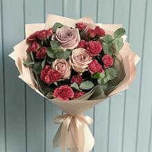 Букет цветов из:  Гвоздики и Розы в Медвеженском