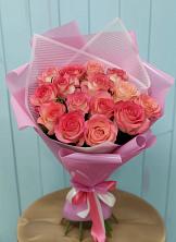 Букет 15 Розовых роз Равель в Медвеженском