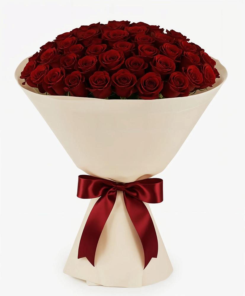 Букет 101 Бордовая роза Блэк Бакарра в Медвеженском