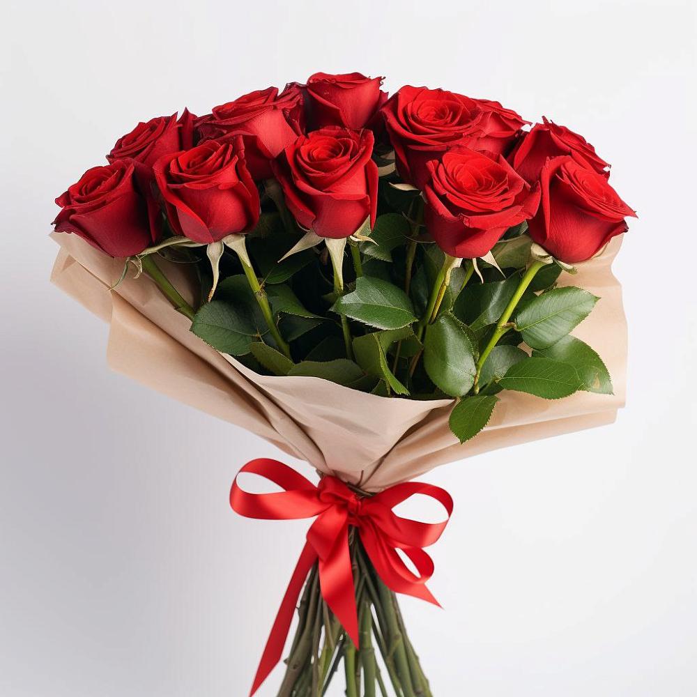 Букет 11 Красных роз Эдлесс Лав в Медвеженском