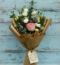Букет цветов из:  Розы и Лизиантусы в Медвеженском