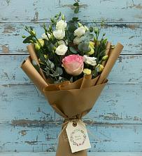 Букет цветов из:  Розы и Лизиантусы в Медвеженском